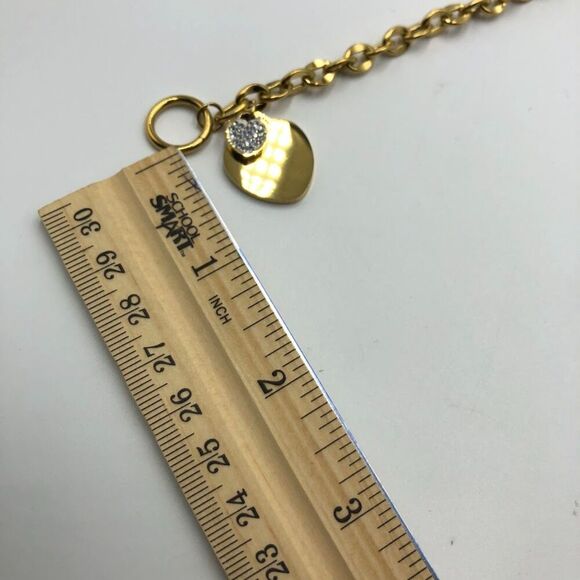 18K Gold Plated Heart Charms with Cubic Zirconiz Women's Bracelet Waterproof - Picture 10 of 12